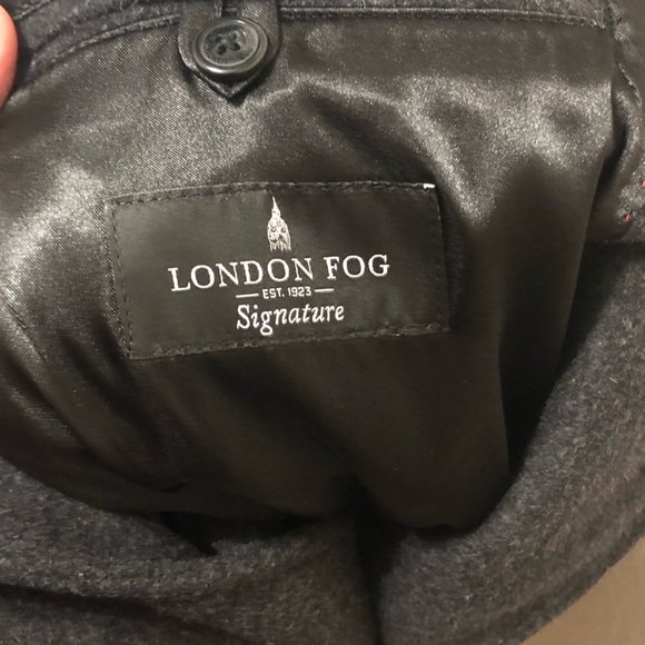 NWT London Fog Mens Signature Wool Blend Jacket in Charcoal Gray - Size 40 R - Picture 4 of 7